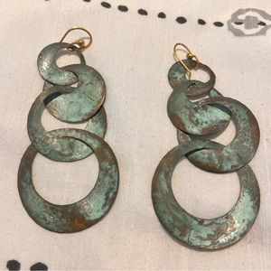 Gorgeous oxidized looped earrings. Reminiscent of Annie Costello Brown.